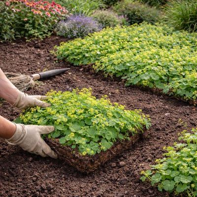 COVERGREEN® Alchemilla mollis (Løvefod) bunddække (38 × 57 cm)