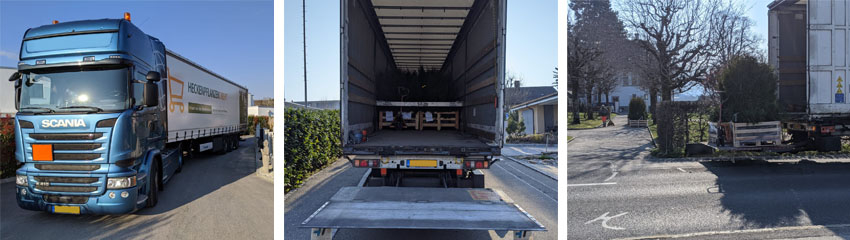 Levering med lastbil